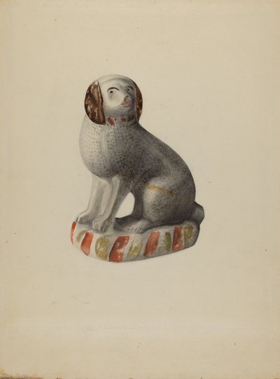 Figura de perro alemán de Pensilvania, c. 1937 de Mina Lowry