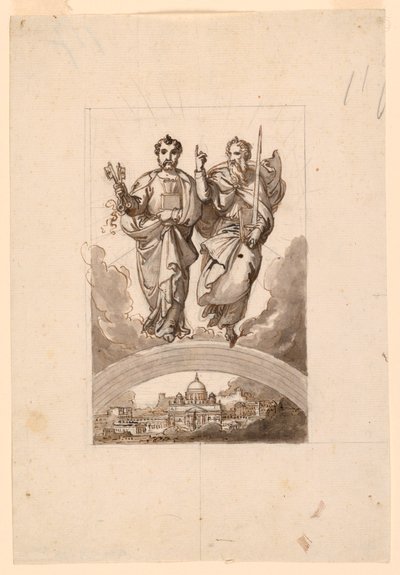 San Pedro y San Pablo sobre el Vaticano de Minardi Tommaso