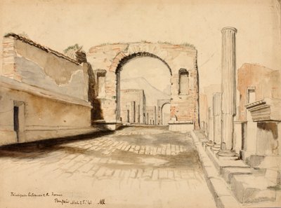 Entrada principal al Foro, Pompeya de Miner Kilbourne Kellogg