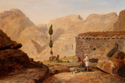 La cima del Monte Sinaí con la Capilla de Elías, después de 1844 de Miner Kilbourne Kellogg