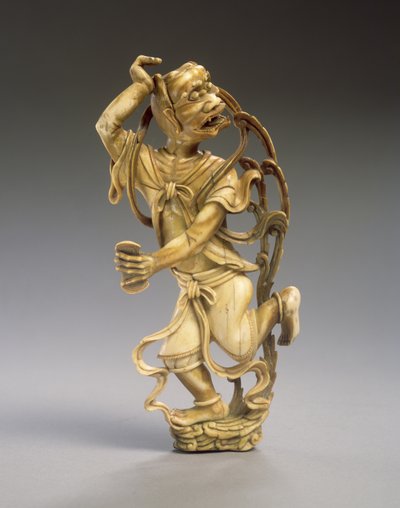 Figura de Kui xing (marfil tallado) de Ming Dynasty Chinese School