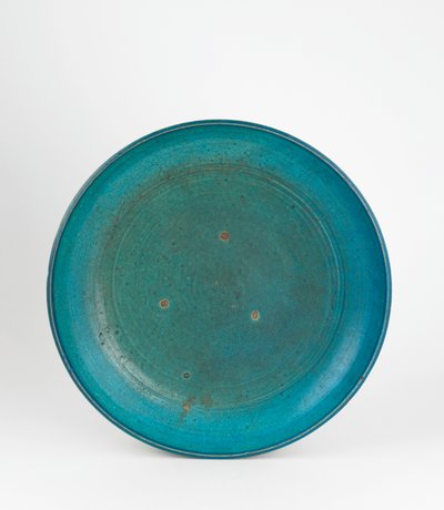 Plato (gres con esmalte turquesa) de Ming Dynasty Chinese School
