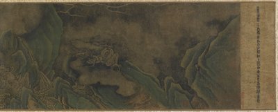 Dragones en nubes y aguas de Ming Dynasty Chinese School