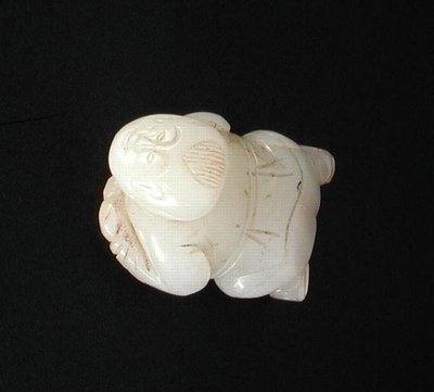 Figura de un niño, dinastía Ming (1368-1644) (jade) de Ming Dynasty Chinese School