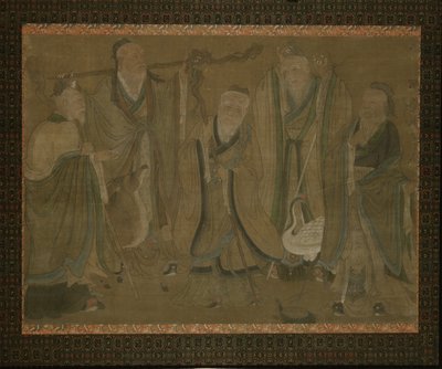 Cinco sabios, siglo XV-principios del XVI de Ming Dynasty Chinese School