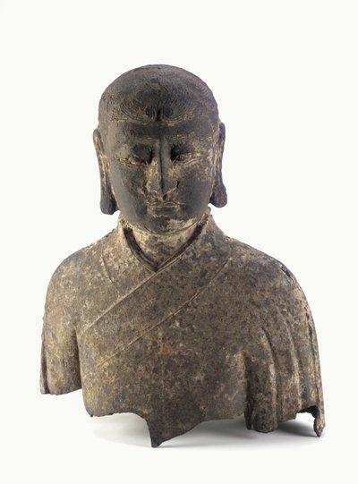 Cabeza y busto de un Lohan (hierro) de Ming Dynasty Chinese School