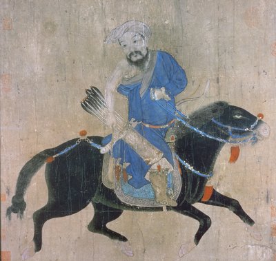 Arquero mongol a caballo, de los sellos del Emperador Ch