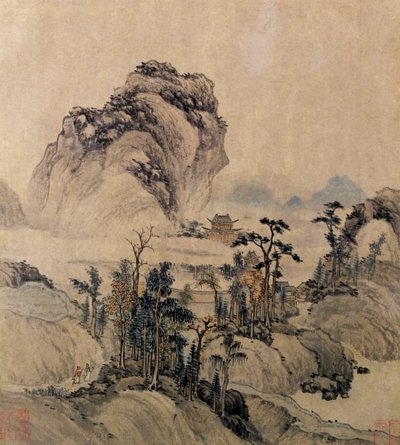 Vista de la montaña de Ming Dynasty Chinese School