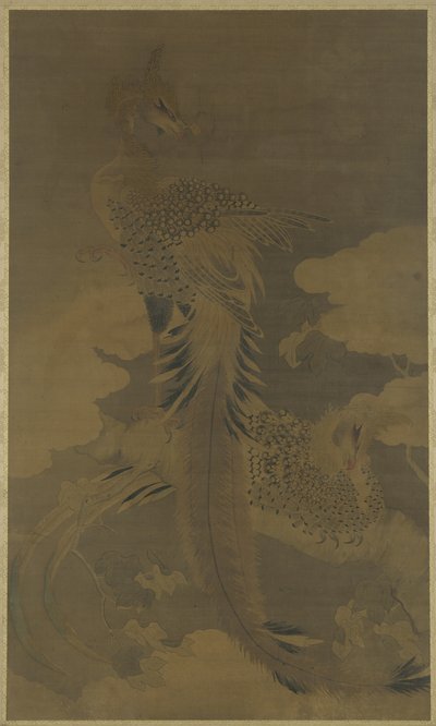 Fénixes en un árbol de paulonia, c.1500 de Ming Dynasty Chinese School