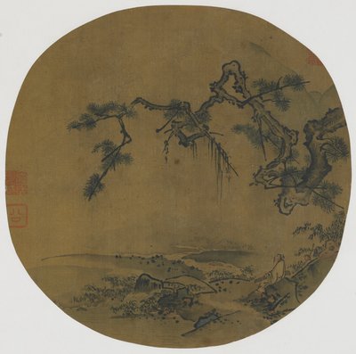 Sentado bajo un pino, siglo XV-XVI de Ming Dynasty Chinese School