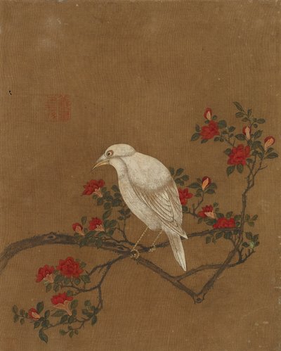 Diez imágenes de pájaros y flores (color sobre seda) de Ming Dynasty Chinese School