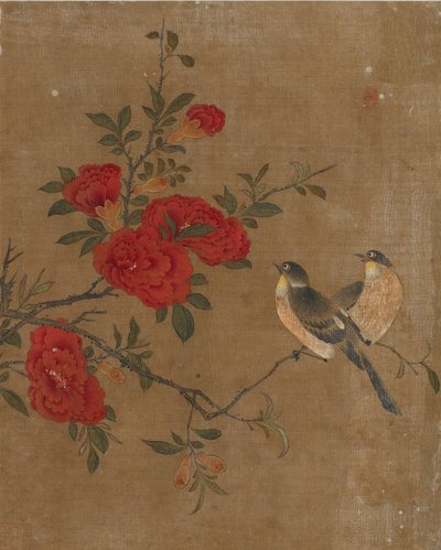 Diez imágenes de aves y flores de Ming Dynasty Chinese School