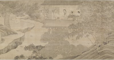 La reunión en el pabellón de las orquídeas de Ming Dynasty Chinese School