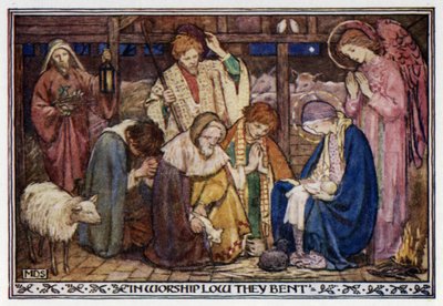 Un cuento para la Nochebuena. Desconocido (litografía en color) de Minnie Didbin Spooner