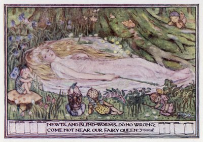 De "El sueño de una noche de verano". William Shakespeare (litografía en color) de Minnie Didbin Spooner