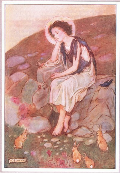 Era el pequeño camino gris bajo el que se fijaban sus ojos (litografía en color) de Minnie Didbin Spooner