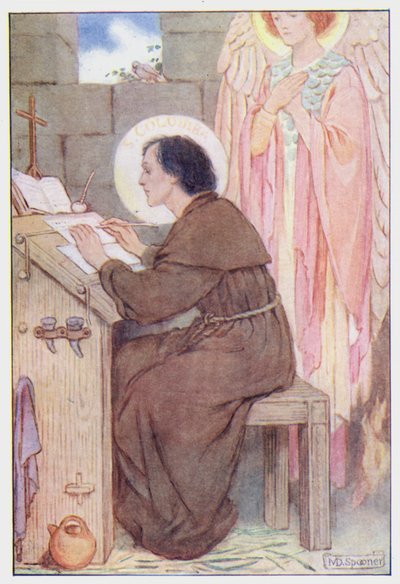 San Columba (litografía en color) de Minnie Didbin Spooner