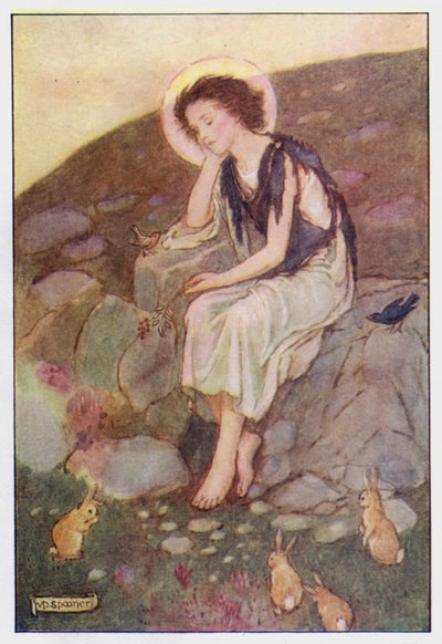 San Cuthbert (litografía en color) de Minnie Didbin Spooner