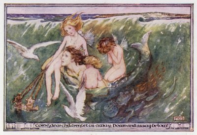 El sireno abandonado. Matthew Arnold (litografía en color) de Minnie Didbin Spooner