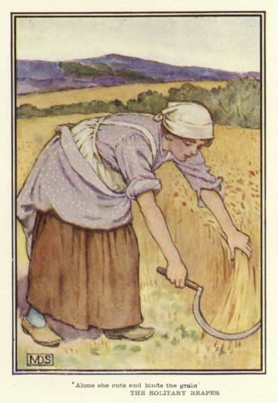 La Parca Solitaria (litografía en color) de Minnie Didbin Spooner