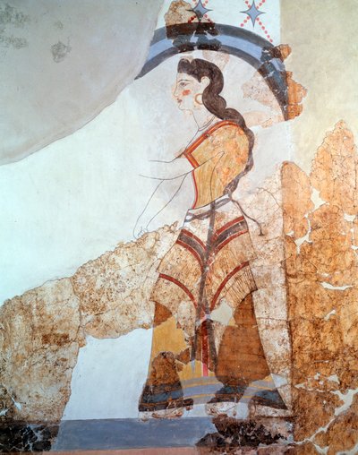 Figura femenina (fresco) de Minoan