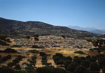 Arte minoico: sitio de la antigua ciudad de Gournia de Minoan