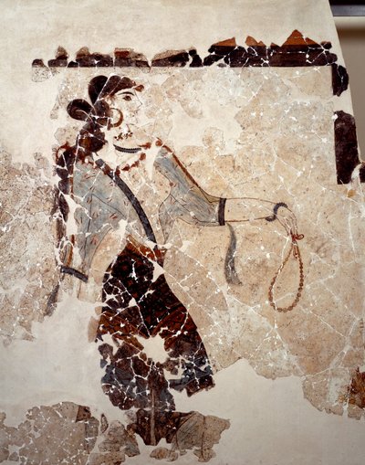 Civilización minoica: mujeres en adoración (detalle) de Minoan