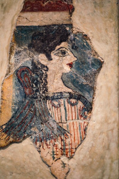 Fresco del taburete de campamento de Minoan