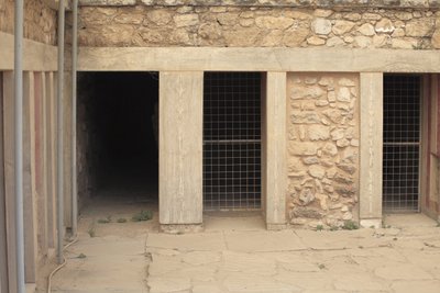 Sitio arqueológico minoico de Knossos. Ala oeste junto al 