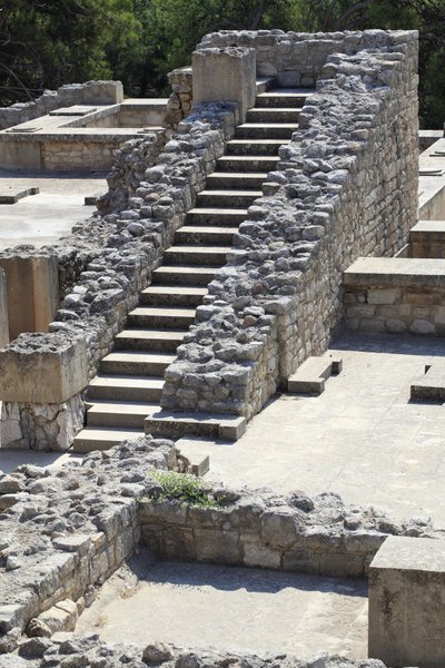 Parte oriental del palacio del Rey Minos en Knossos entre el megaron de la reina y el patio central. Creta. 1600-1450 a.C. de Minoan