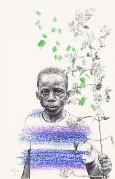 La planta de colores de la niña de Mirjam Schrei
