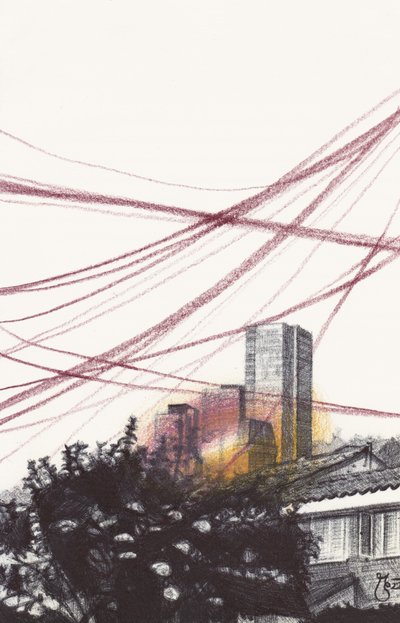 Horizonte con líneas rojas de Mirjam Schrei