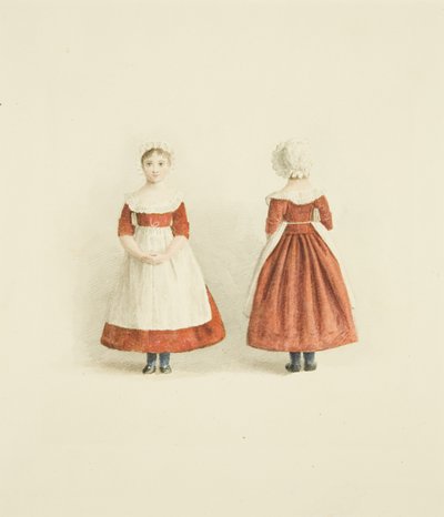 Traje de las Red Maids de Miss Eden