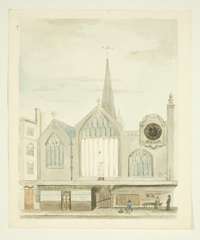Copia de un dibujo de la Antigua Iglesia de Cristo de Miss Martha Bird
