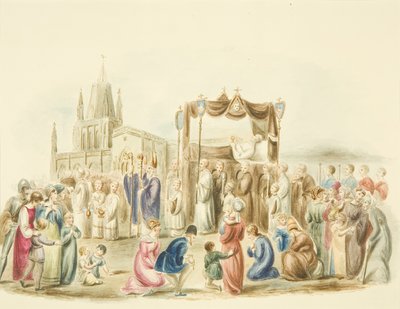Funeral de William Canynges fuera de St Mary Redcliffe de Miss Martha Bird