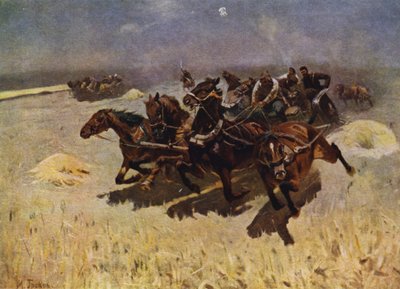 Tachanka (ametralladora montada en un carro tirado por caballos) de Mitrofan Borisovic Grekov