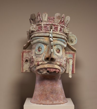 Cabeza del dios de la lluvia Tlaloc, período Postclásico Tardío, c.1300-1521 de Mixtec Mixtec