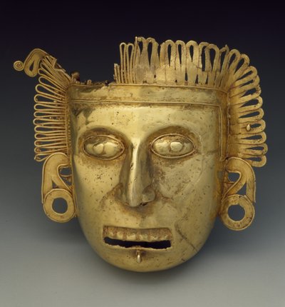 Máscara pectoral, período Postclásico tardío de Mixtec Mixtec