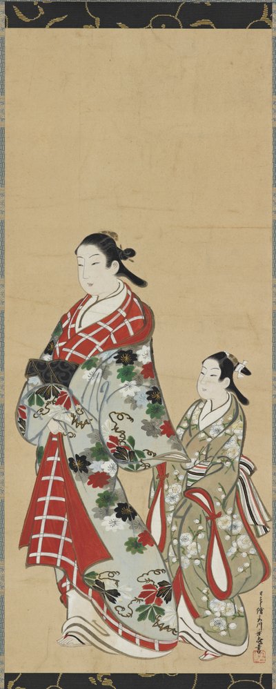 Yujo y su aprendiz kamuro de Miyagawa Choki