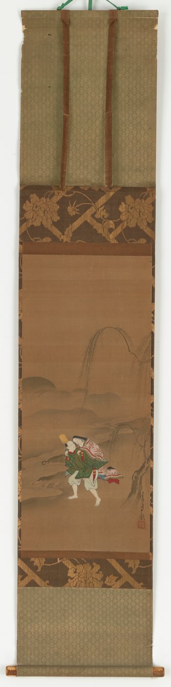 Ariwara Narihira llevando a su amante, 1683-1752 de Miyagawa Chōshun