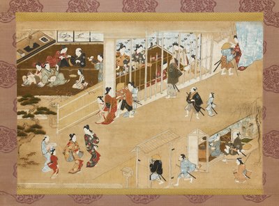 Barrio de placer de Yoshiwara, c.1670-c.1685 de Miyagawa Chōshun