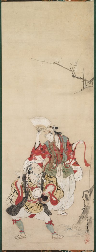 Spring Dancers (Manzai) de Miyagawa Chōshun