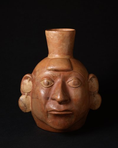 Vasija retrato, periodo Intermedio Temprano, c.200-700 (cerámica) de Moche Moche