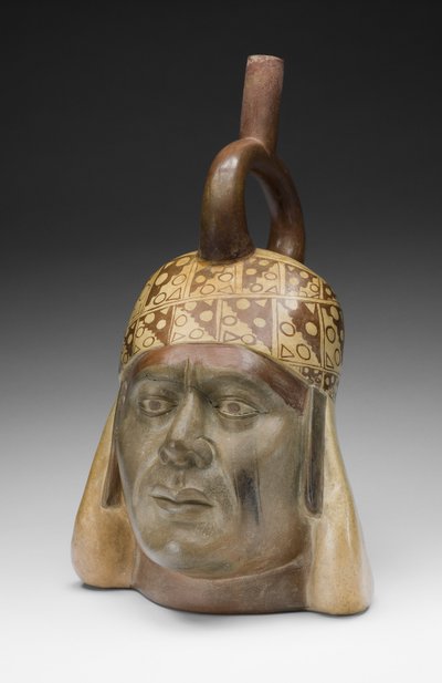 Vasija retrato de un gobernante de Moche Moche