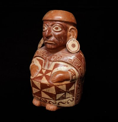 Arte precolombino, civilización mochica: vaso representando el "Textil" - 200 a.C.-700 d.C. Lima, Museo Nacional de Antropología y Arqueología, Perú de Moche Moche