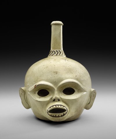 Vasija de calavera de Moche Moche