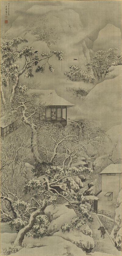 paisaje nevado de Mochizuki Gyokusen