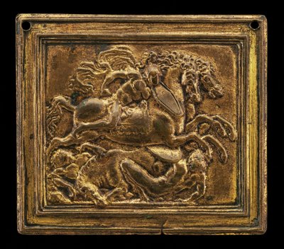 Escena de batalla, en un marco rectangular, 1505-1510 de Moderno