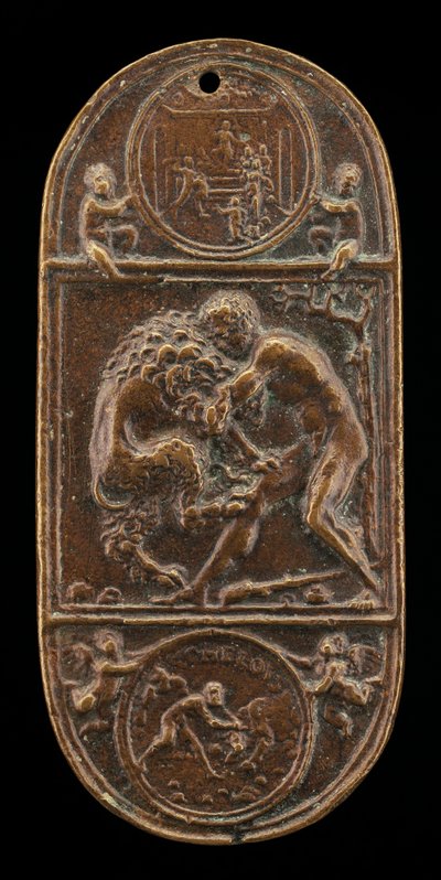 Hércules y el león de Nemea, finales del siglo XV - principios del siglo XVI de Moderno