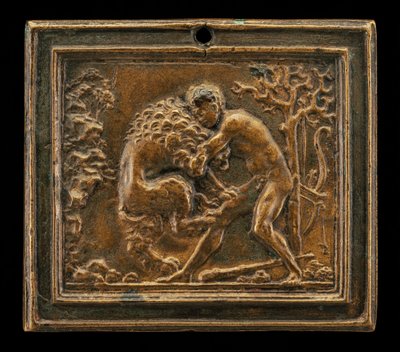 Hércules y el león de Nemea, finales del siglo XV - principios del siglo XVI de Moderno